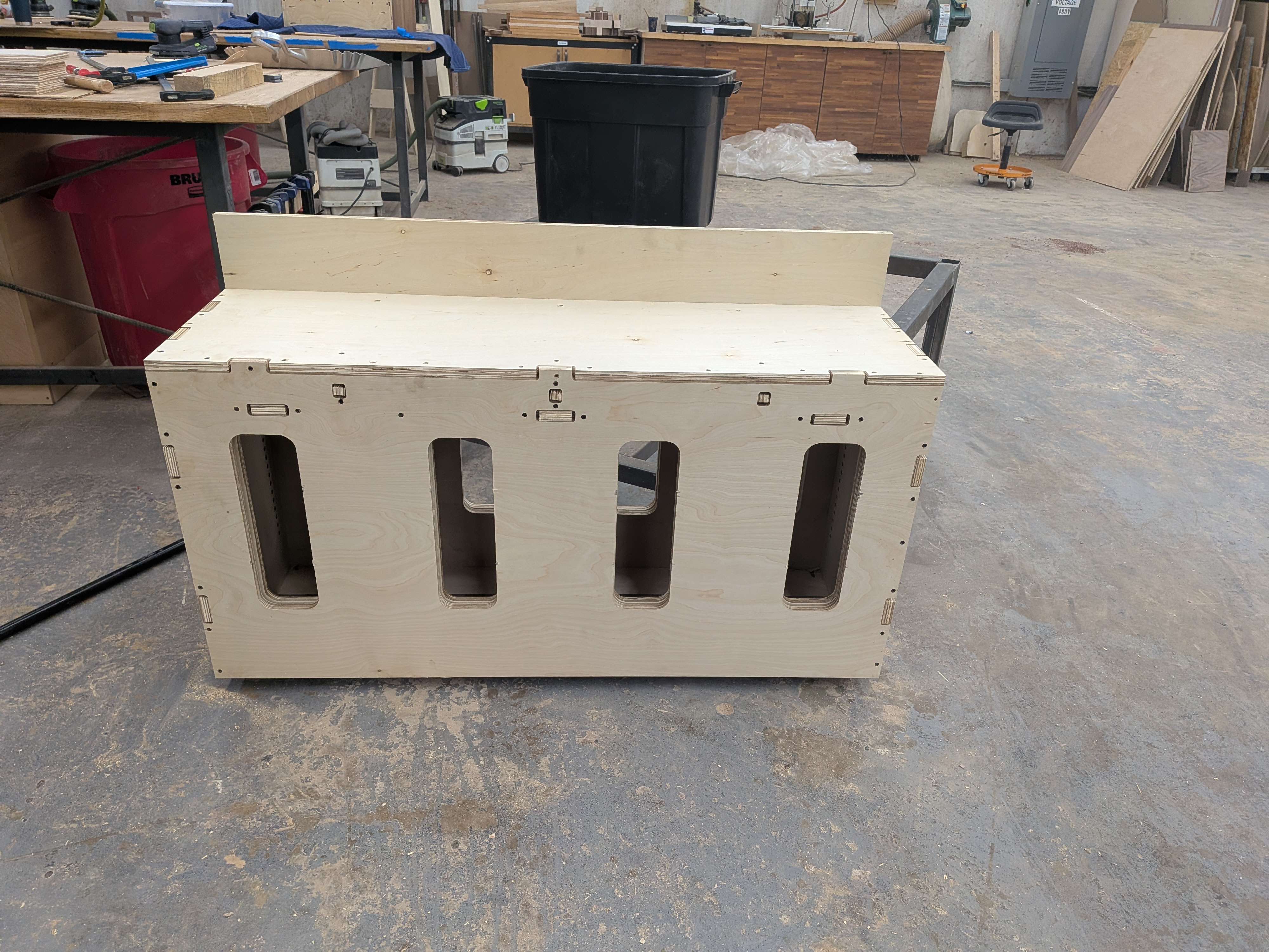 Custom adjustable inset box fixture for the CNC table