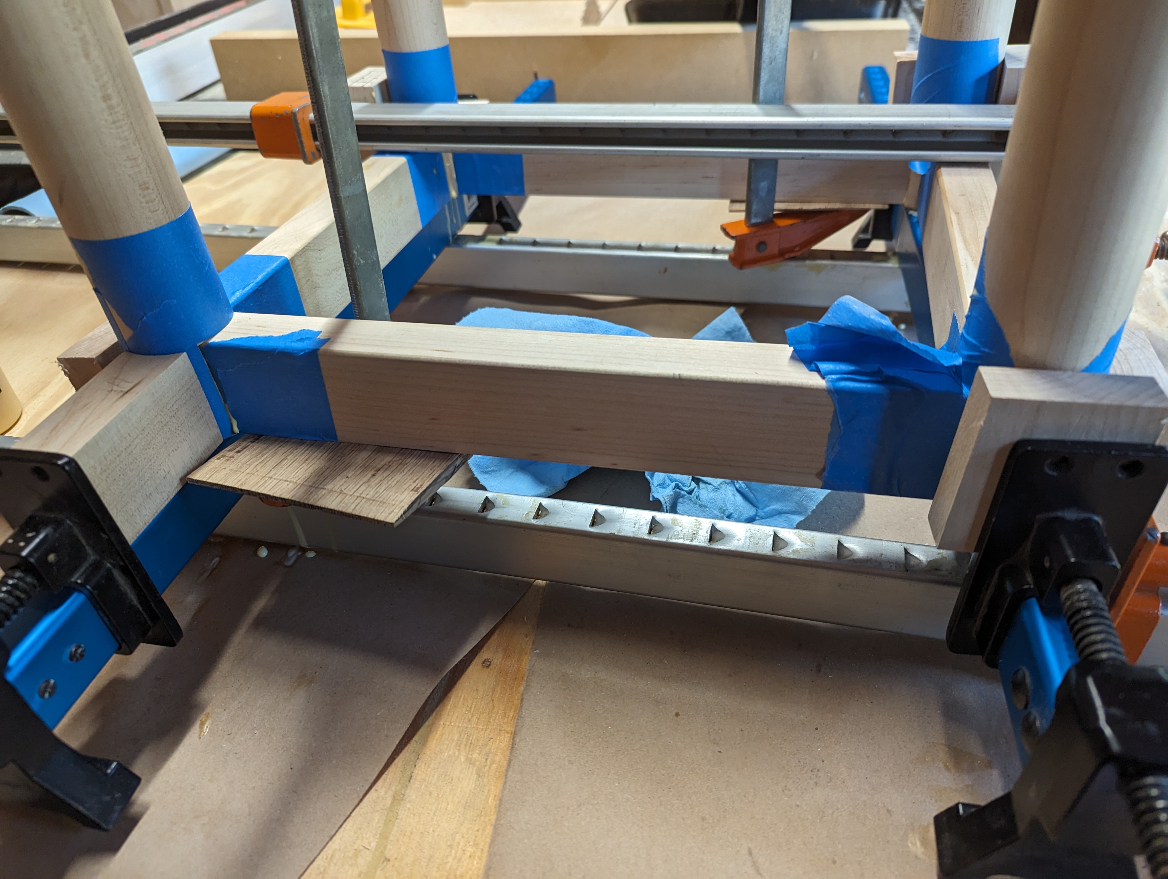 Nightstand in assembly, dry-fit before glue-up
