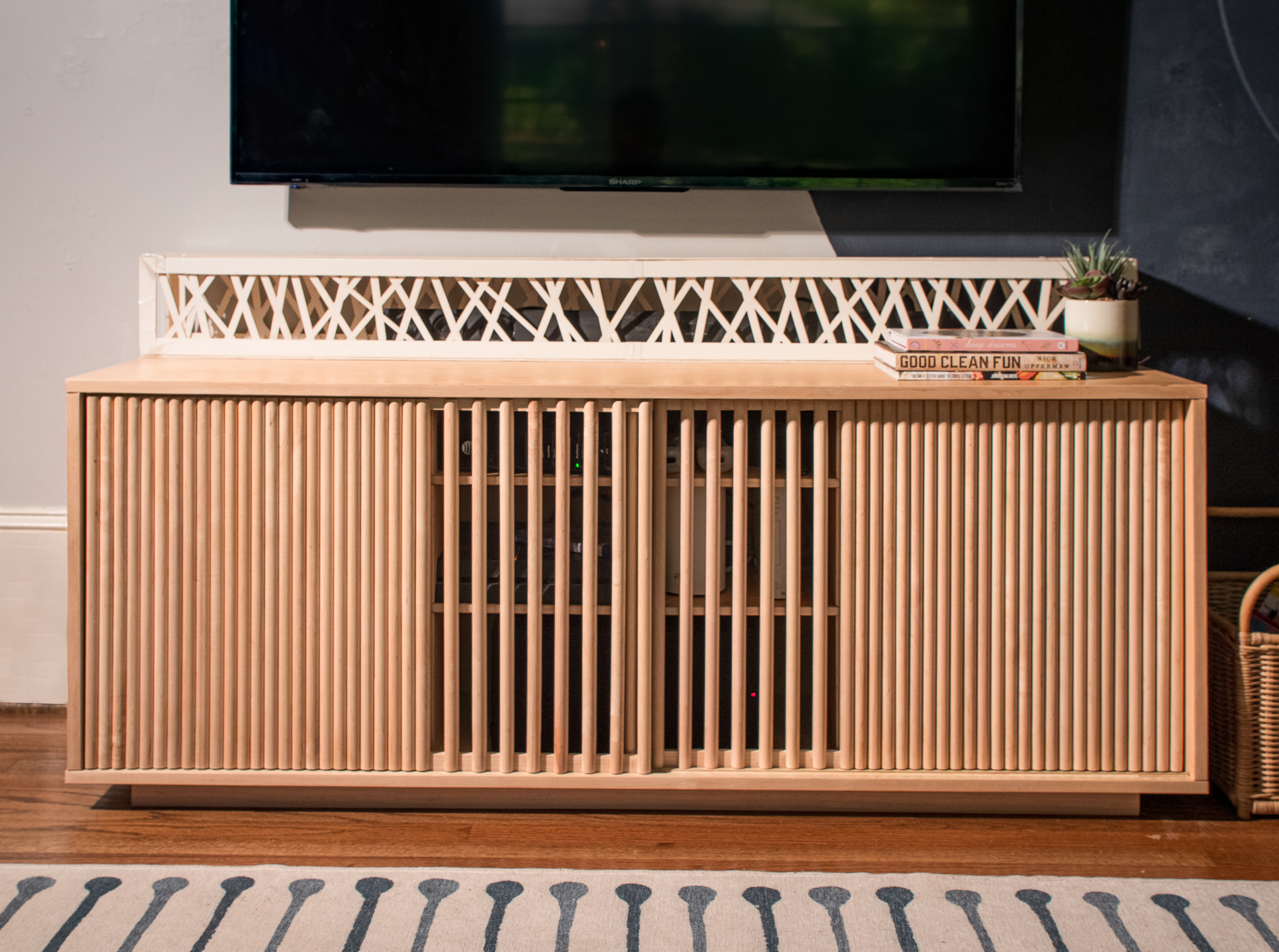 Fluted Media Console